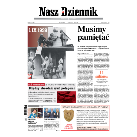 Nasz Dziennik z dnia 01.09.2014 wydanie PDF