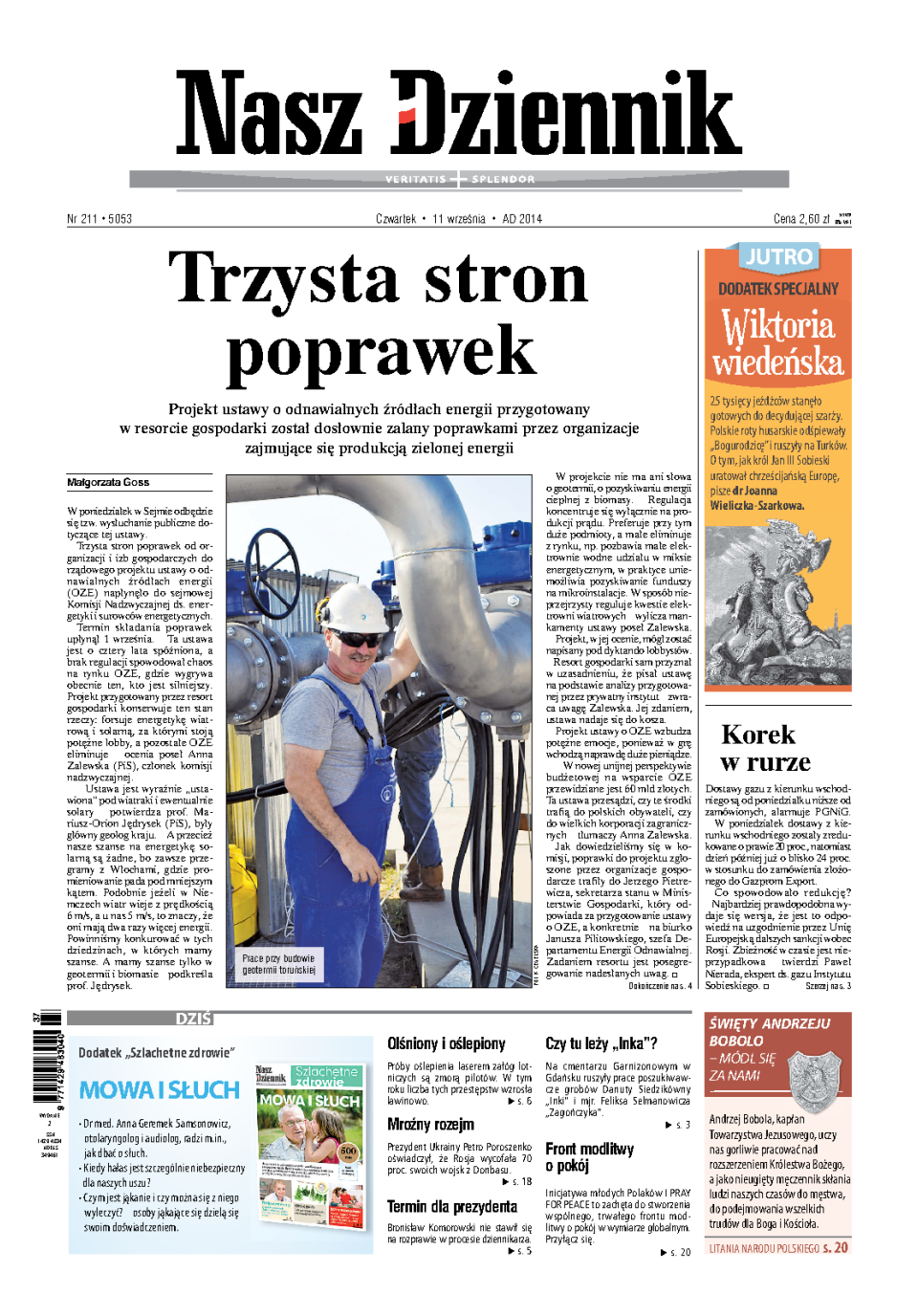 Nasz Dziennik z dnia 11.09.2014 wydanie PDF