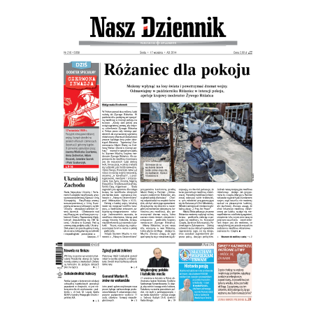 Nasz Dziennik z dnia 17.09.2014 wydanie PDF