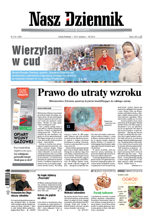 Nasz Dziennik z dnia 20.09.2014 wydanie PDF