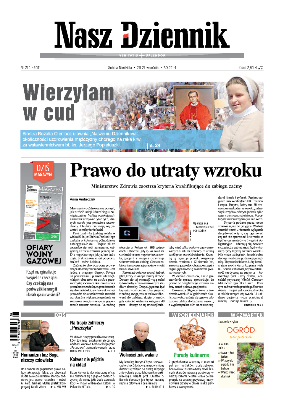 Nasz Dziennik z dnia 20.09.2014 wydanie PDF
