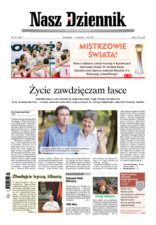 Nasz Dziennik z dnia 22.09.2014 wydanie PDF