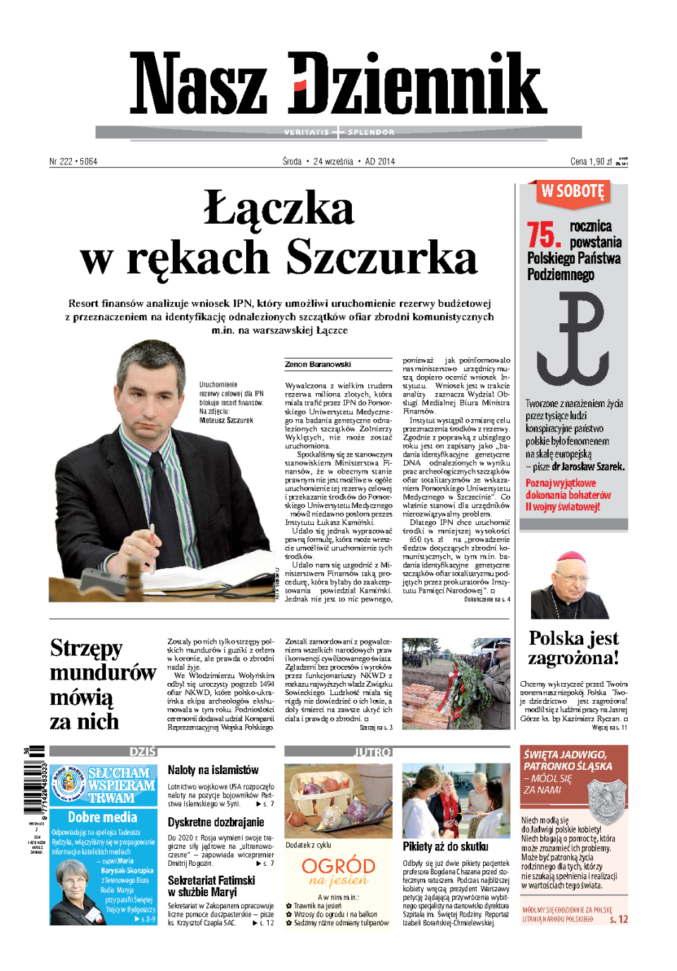 Nasz Dziennik z dnia 24.09.2014 wydanie PDF