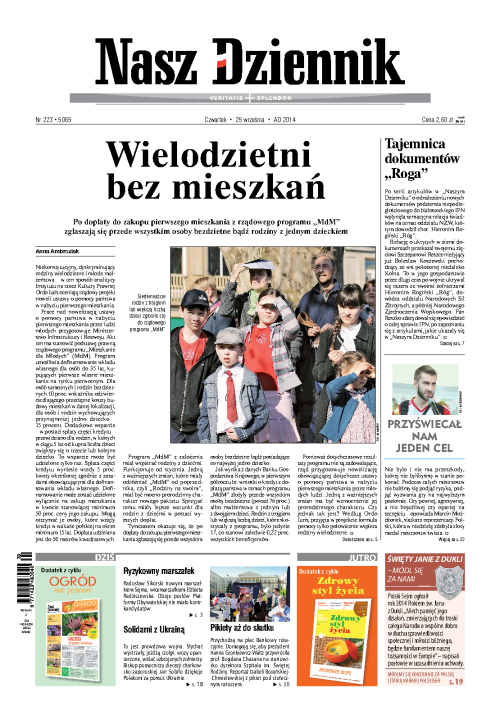 Nasz Dziennik z dnia 25.09.2014 wydanie PDF