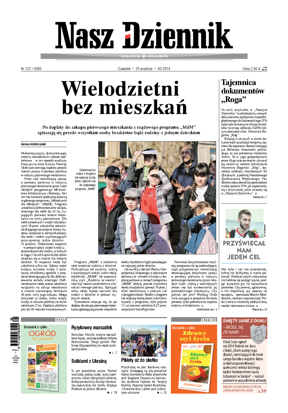 Nasz Dziennik z dnia 25.09.2014 wydanie PDF