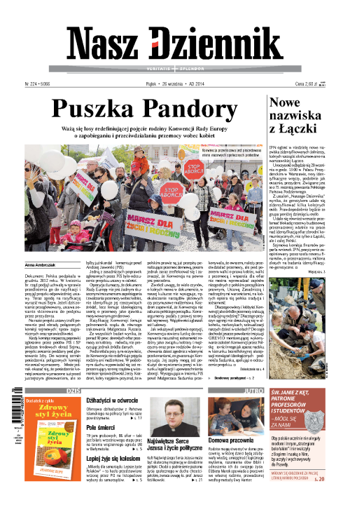 Nasz Dziennik z dnia 26.09.2014 wydanie PDF