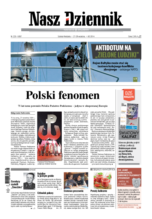 Nasz Dziennik z dnia 27.09.2014 wydanie PDF