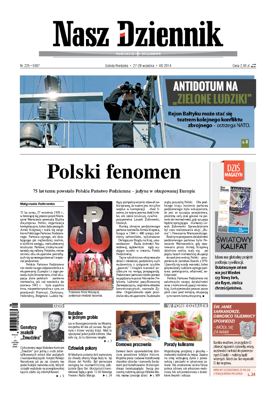 Nasz Dziennik z dnia 27.09.2014 wydanie PDF