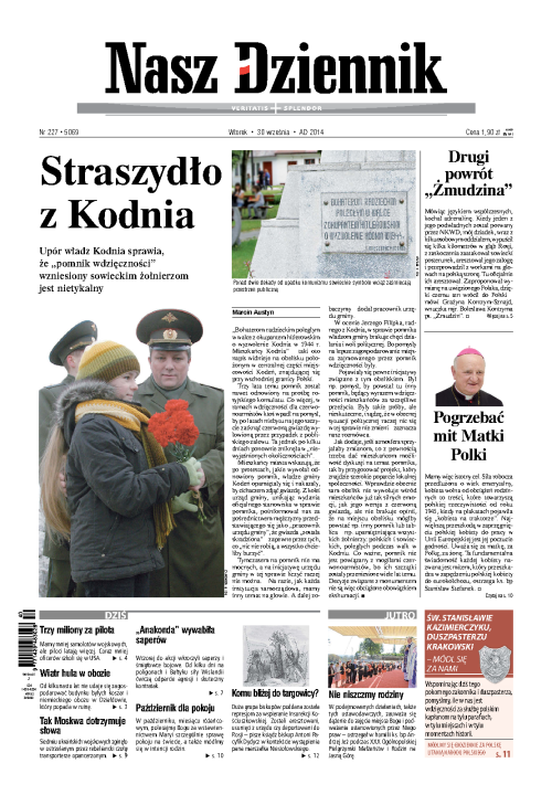 Nasz Dziennik z dnia 30.09.2014 wydanie PDF