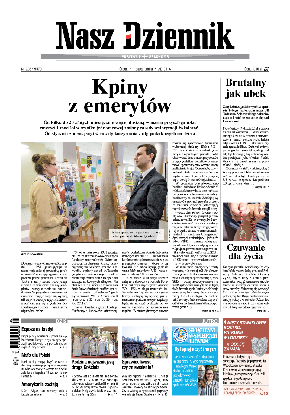 Nasz Dziennik z dnia 01.10.2014 wydanie PDF