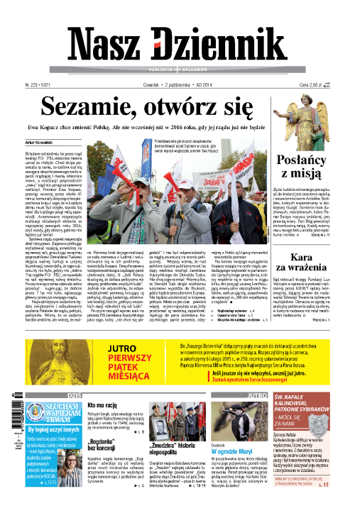 Nasz Dziennik z dnia 02.10.2014 wydanie PDF