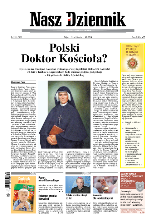 Nasz Dziennik z dnia 03.10.2014 wydanie PDF