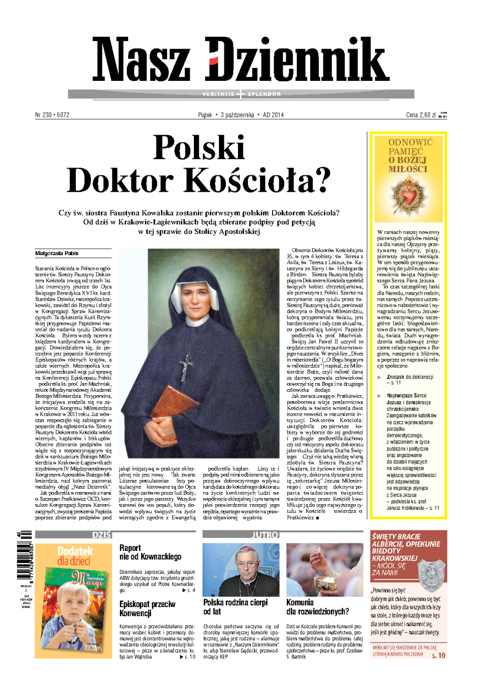 Nasz Dziennik z dnia 03.10.2014 wydanie PDF