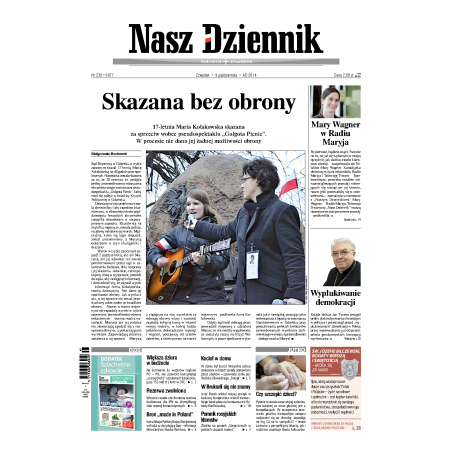 Nasz Dziennik z dnia 09.10.2014 wydanie PDF