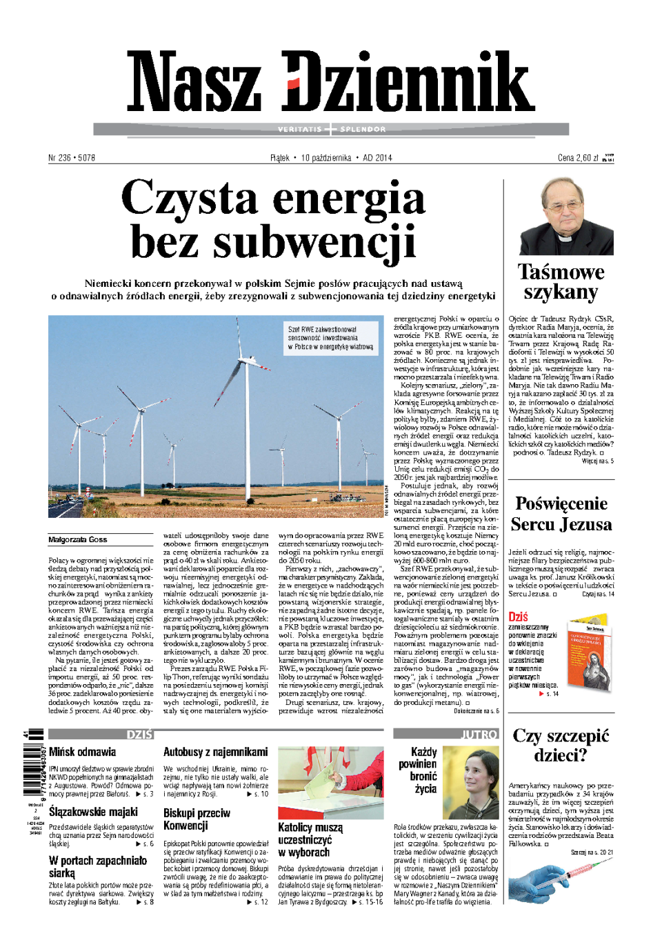 Nasz Dziennik z dnia 10.10.2014 wydanie PDF