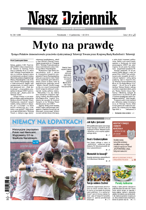 Nasz Dziennik z dnia 13.10.2014 wydanie PDF