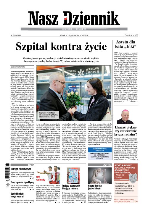 Nasz Dziennik z dnia 14.10.2014 wydanie PDF