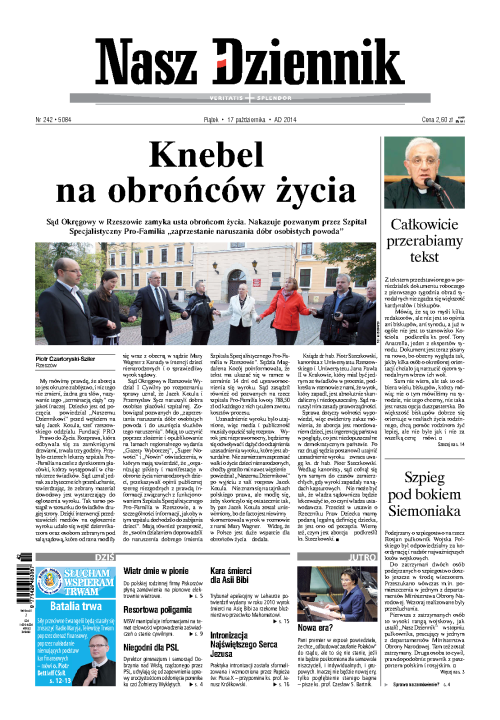 Nasz Dziennik z dnia 17.10.2014 wydanie PDF