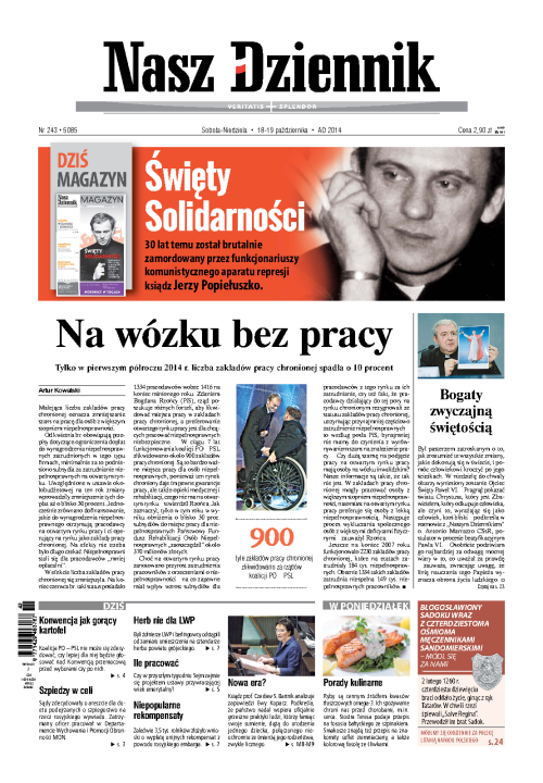 Nasz Dziennik z dnia 18.10.2014 wydanie PDF