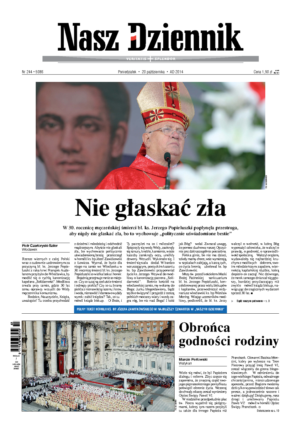 Nasz Dziennik z dnia 20.10.2014 wydanie PDF