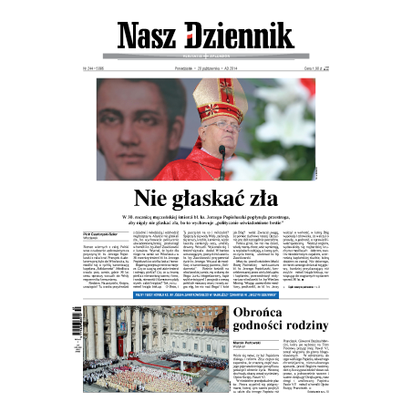 Nasz Dziennik z dnia 20.10.2014 wydanie PDF