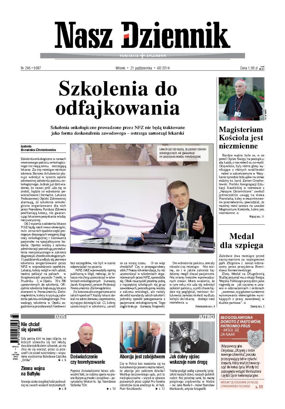 Nasz Dziennik z dnia 21.10.2014 wydanie PDF