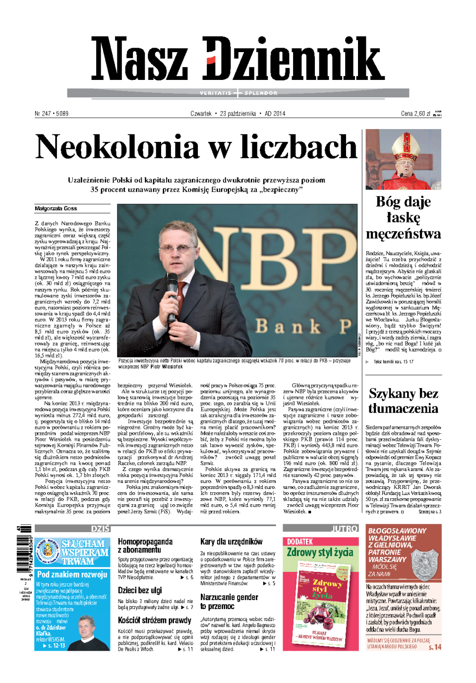 Nasz Dziennik z dnia 23.10.2014 wydanie PDF
