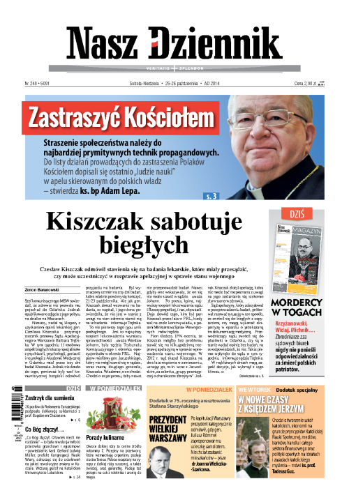 Nasz Dziennik z dnia 25.10.2014 wydanie PDF