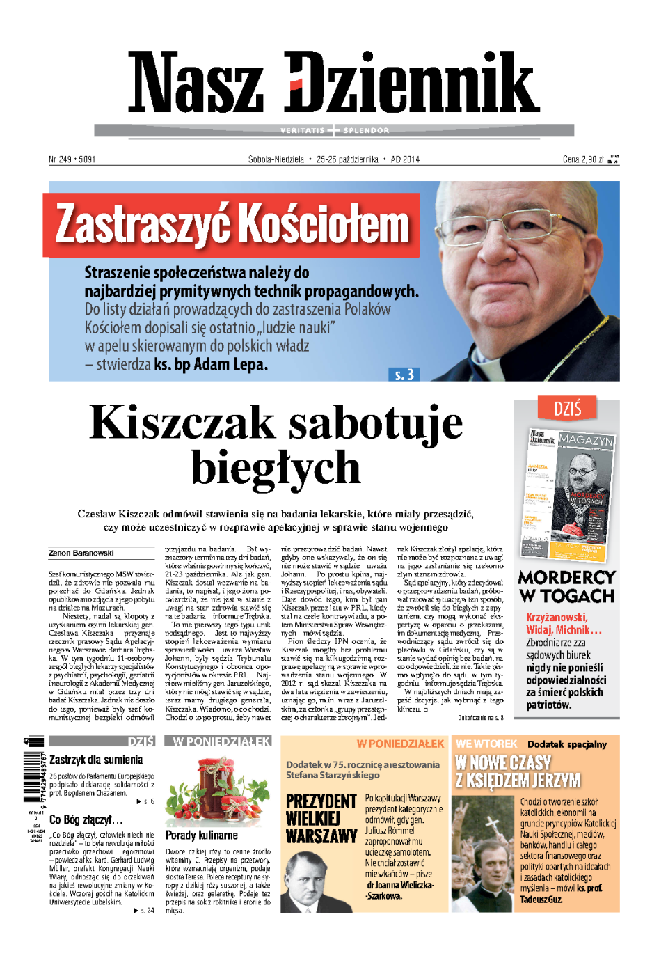 Nasz Dziennik z dnia 25.10.2014 wydanie PDF
