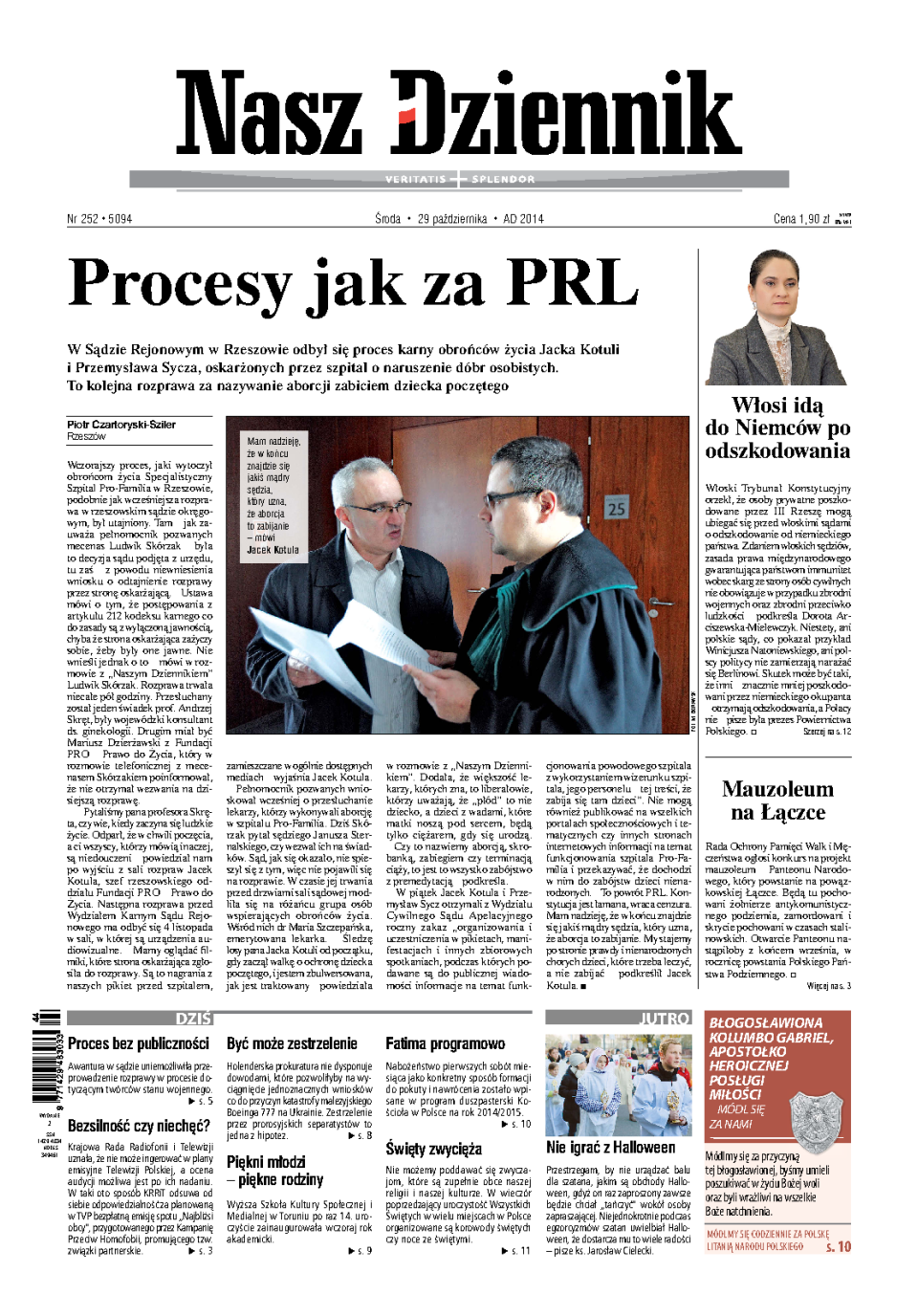 Nasz Dziennik z dnia 29.10.2014 wydanie PDF