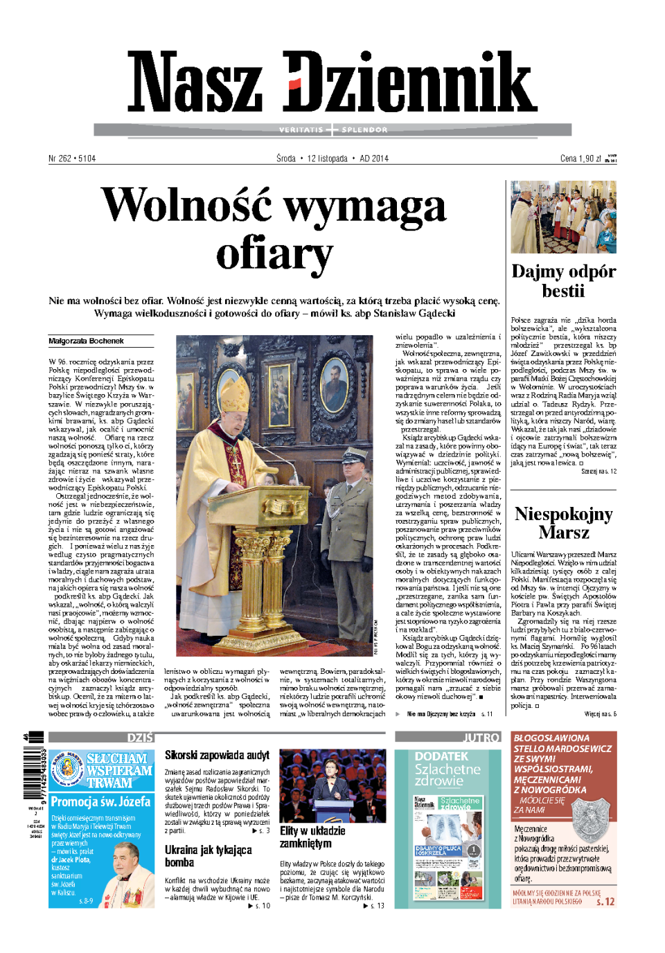 Nasz Dziennik z dnia 12.11.2014 wydanie PDF