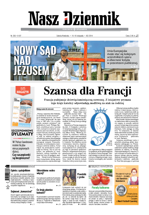 Nasz Dziennik z dnia 15.11.2014 wydanie PDF