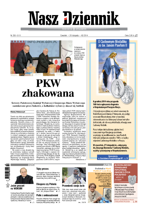 Nasz Dziennik z dnia 20.11.2014 wydanie PDF