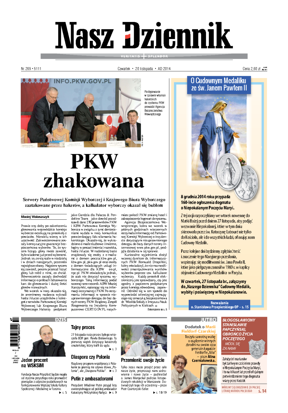 Nasz Dziennik z dnia 20.11.2014 wydanie PDF