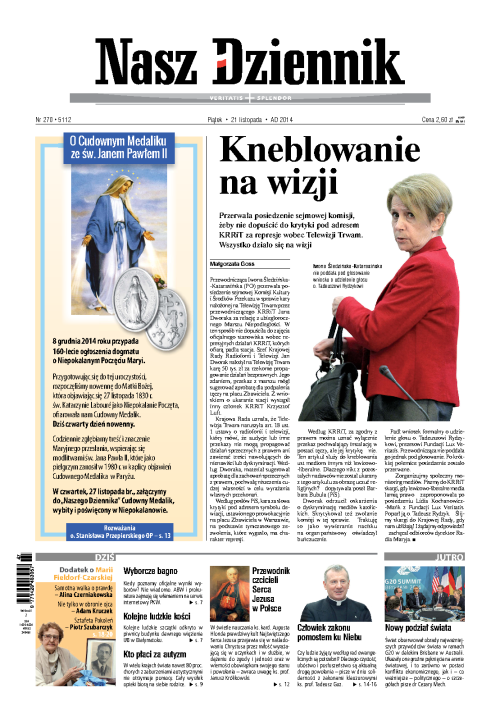 Nasz Dziennik z dnia 21.11.2014 wydanie PDF