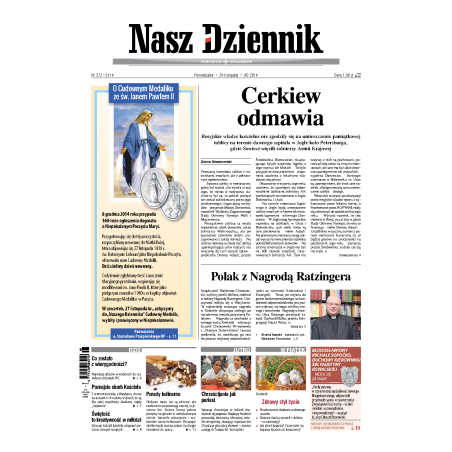 Nasz Dziennik z dnia 24.11.2014 wydanie PDF