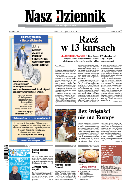 Nasz Dziennik z dnia 26.11.2014 wydanie PDF