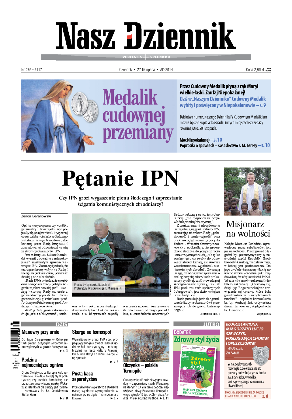 Nasz Dziennik z dnia 27.11.2014 wydanie PDF