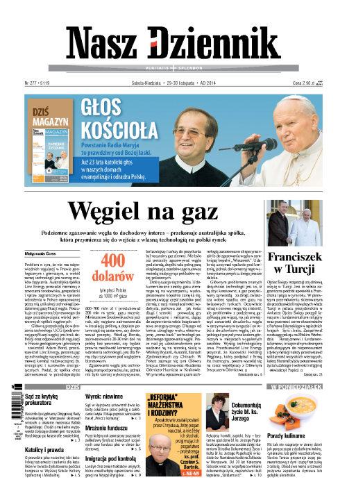 Nasz Dziennik z dnia 29.11.2014 wydanie PDF