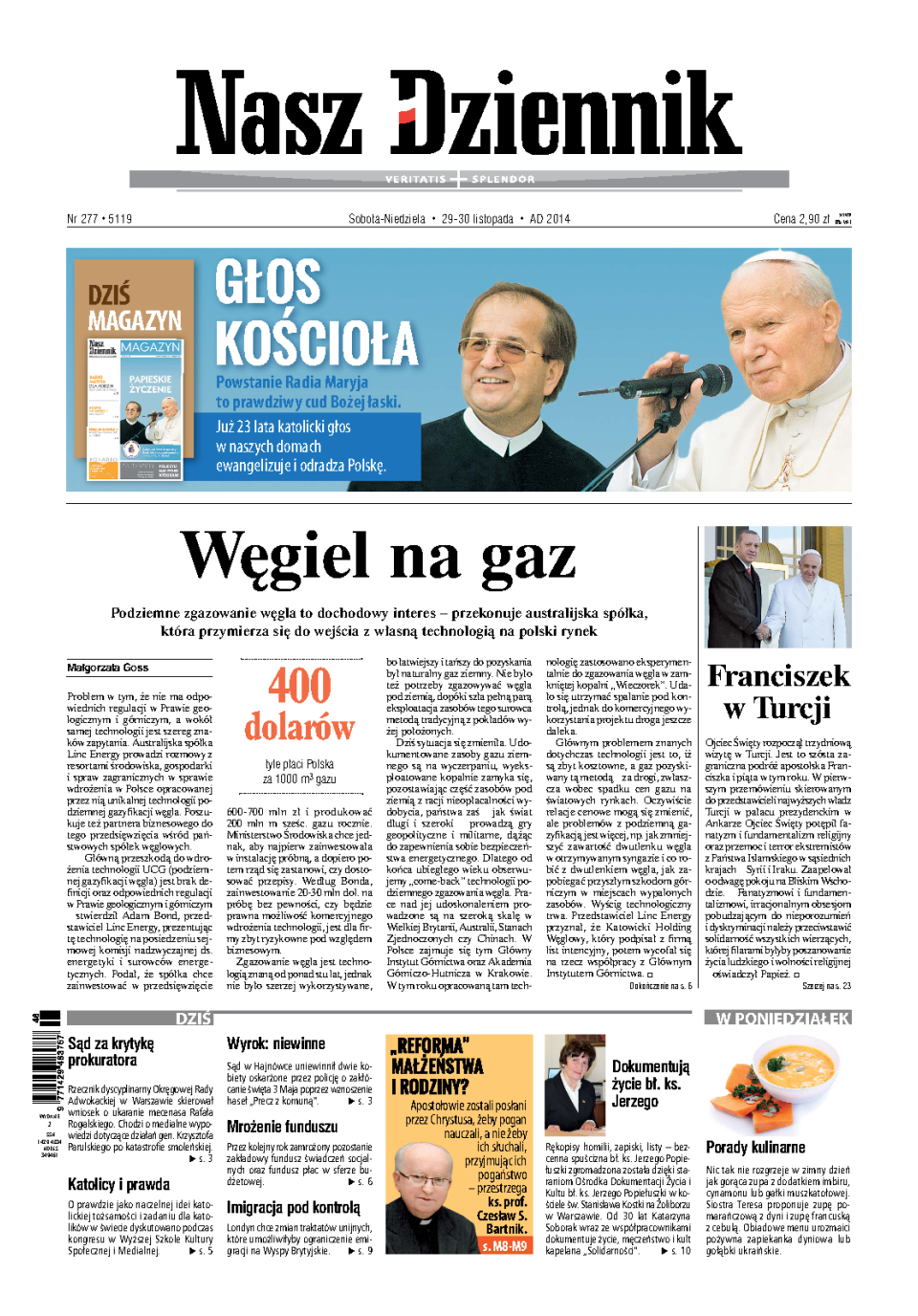 Nasz Dziennik z dnia 29.11.2014 wydanie PDF