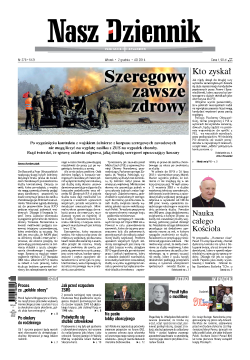 Nasz Dziennik z dnia 02.12.2014 wydanie PDF