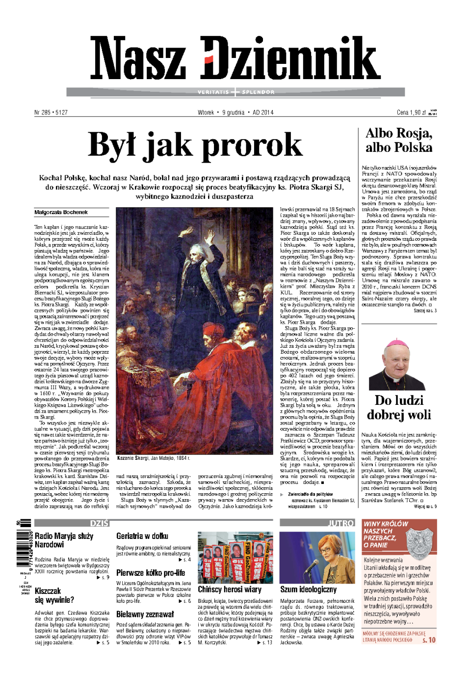 Nasz Dziennik z dnia 09.12.2014 wydanie PDF