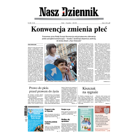 Nasz Dziennik z dnia 10.12.2014 wydanie PDF