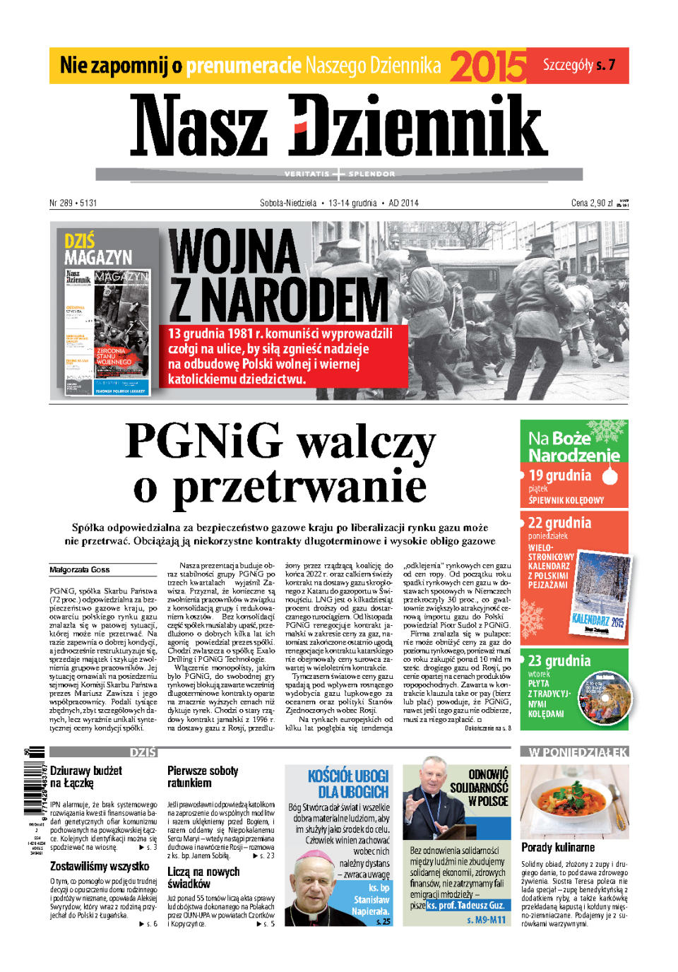 Nasz Dziennik z dnia 13.12.2014 wydanie PDF