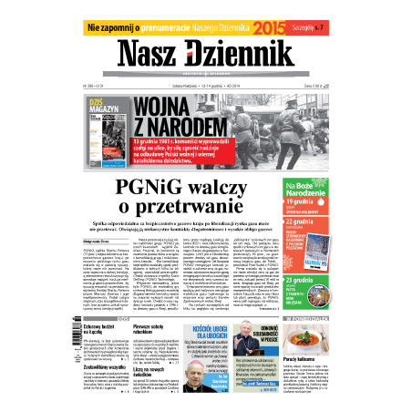 Nasz Dziennik z dnia 13.12.2014 wydanie PDF