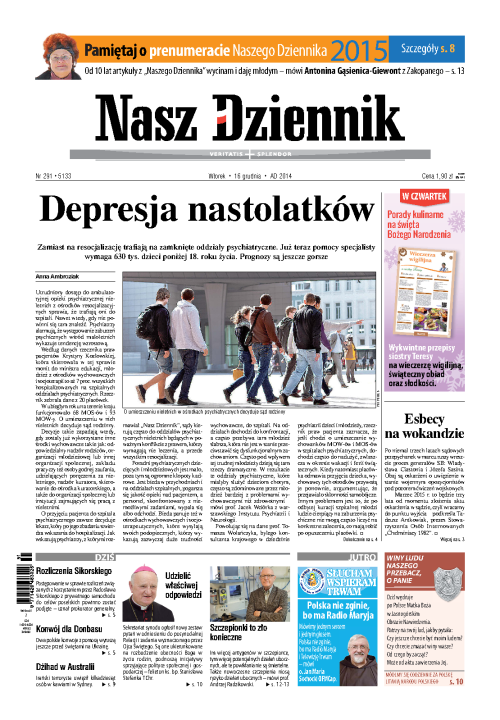 Nasz Dziennik z dnia 16.12.2014 wydanie PDF