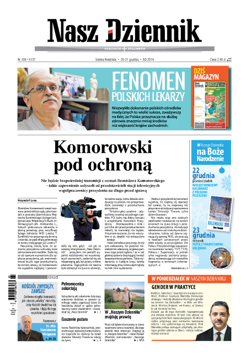 Nasz Dziennik z dnia 20.12.2014 wydanie PDF