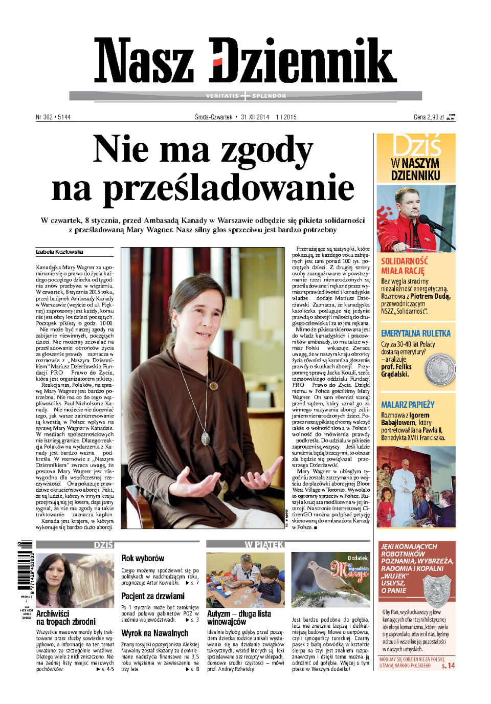 Nasz Dziennik z dnia 31.12.2014 wydanie PDF