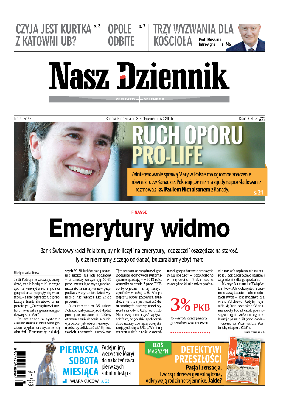 Nasz Dziennik z dnia 03.01.2015 wydanie PDF