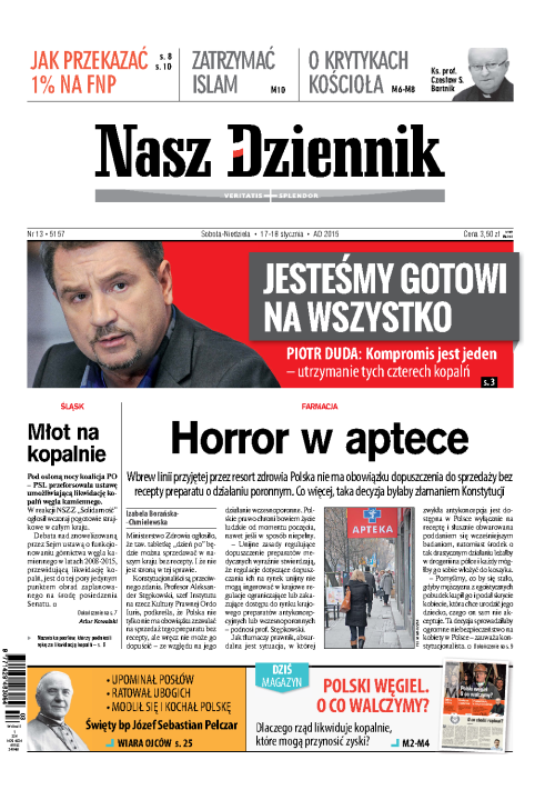 Nasz Dziennik z dnia 17.01.2015 wydanie PDF